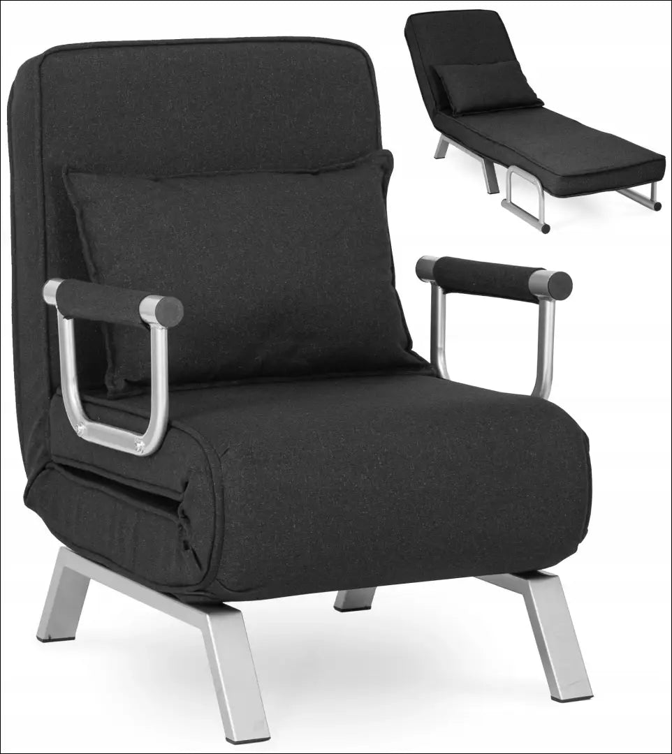 Išskleidžiamas fotelis su audiniu juodos spalvos TE088 - €182 Save 15% 100-200, __label:Pristatymas 5-14 d.d., elite,