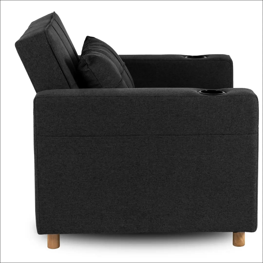 Išskleidžiamas fotelis su audiniu juodos spalvos TE297 - €327 Save 15% __label:Pristatymas 5-14 d.d., elite, Fotele
