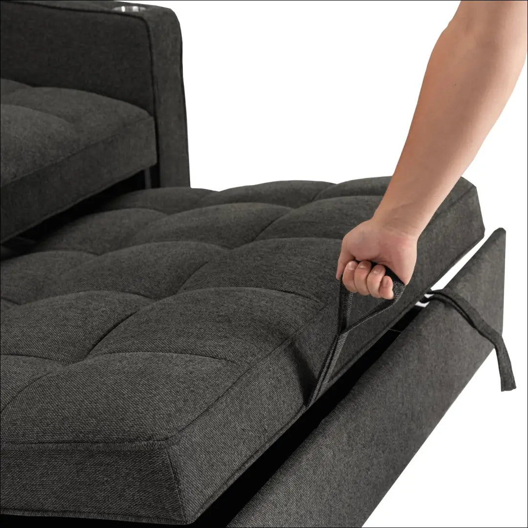 Išskleidžiamas fotelis su audiniu juodos spalvos TE775 - €387 Save 15% __label:Pristatymas 5-14 d.d., elite, Fotele