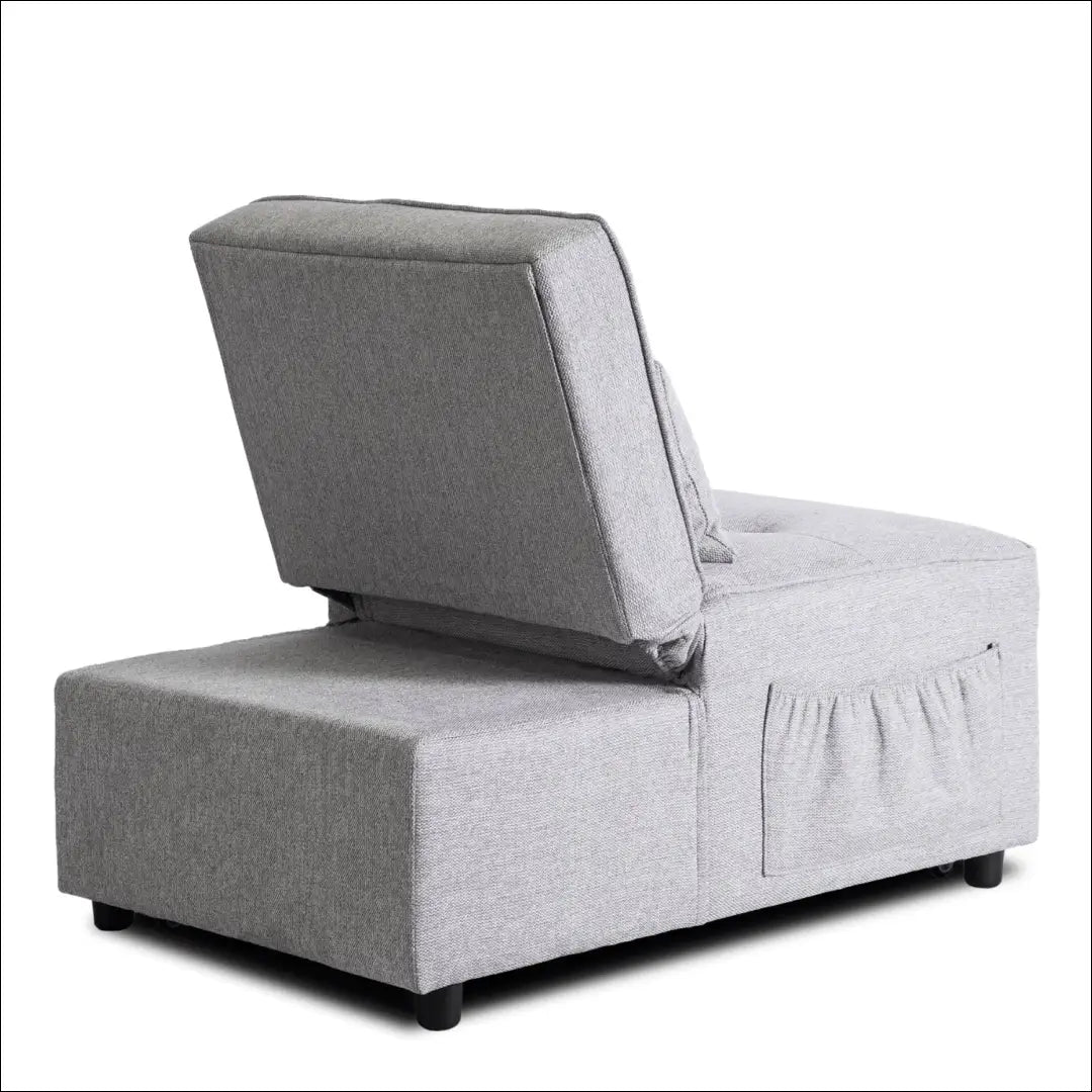 Išskleidžiamas fotelis su audiniu pilkos spalvos 80 cm TE666 - €290 Save 15% __label:Pristatymas 5-14 d.d., elite,