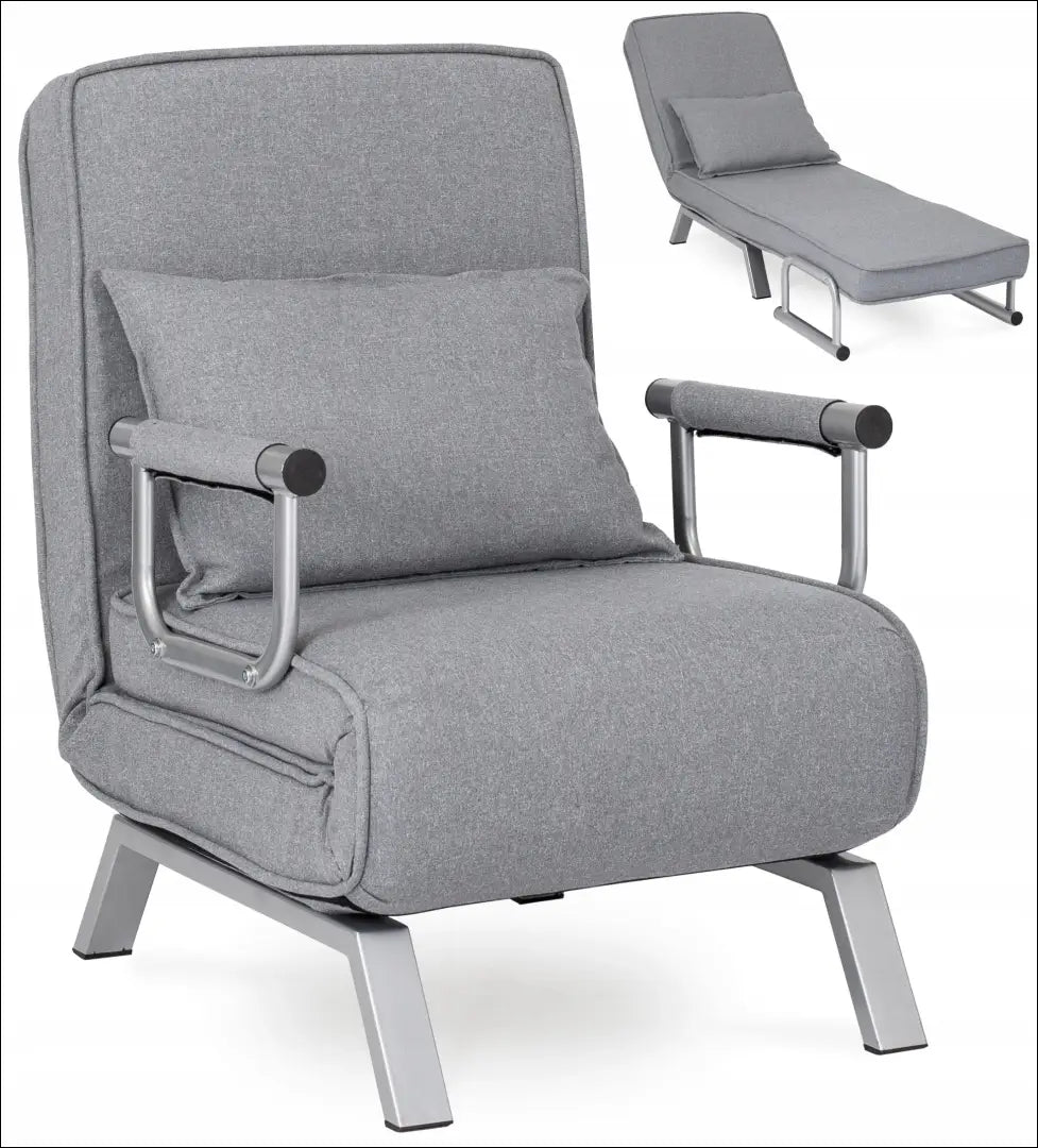 Išskleidžiamas fotelis su audiniu pilkos spalvos TE089 - €182 Save 15% 100-200, __label:Pristatymas 5-14 d.d., elite,