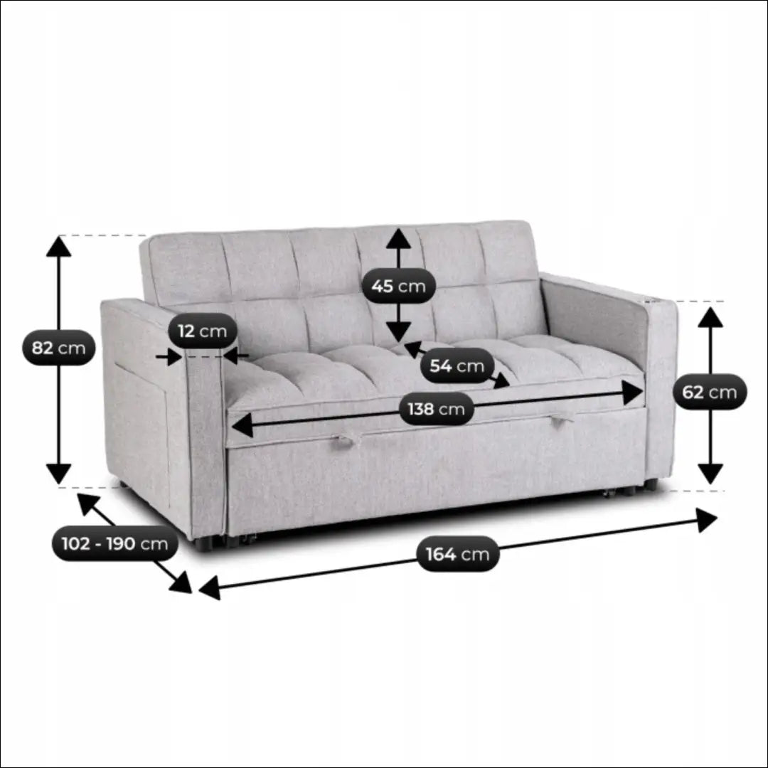 Išskleidžiamas fotelis su audiniu pilkos spalvos TE1248 - €470 Save 15% __label:Pristatymas 5-14 d.d., elite, Fotele