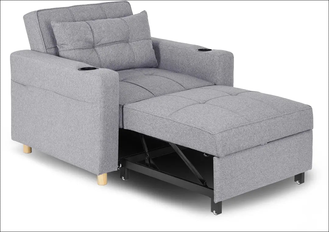 Išskleidžiamas fotelis su audiniu pilkos spalvos TE153 - €327 Save 15% __label:Pristatymas 5-14 d.d., elite, Fotele