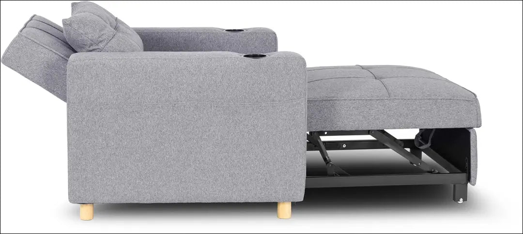 Išskleidžiamas fotelis su audiniu pilkos spalvos TE153 - €327 Save 15% __label:Pristatymas 5-14 d.d., elite, Fotele