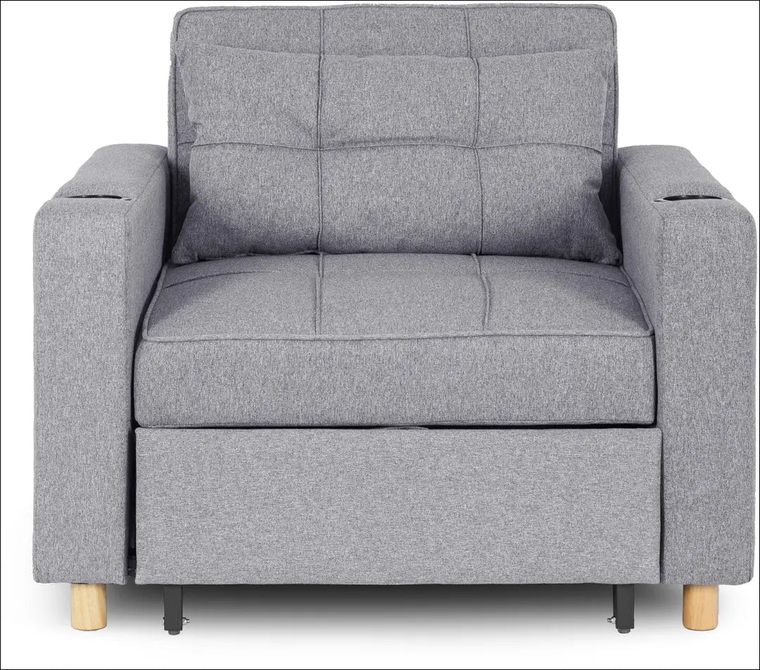Išskleidžiamas fotelis su audiniu pilkos spalvos TE153 - €327 Save 15% __label:Pristatymas 5-14 d.d., elite, Fotele