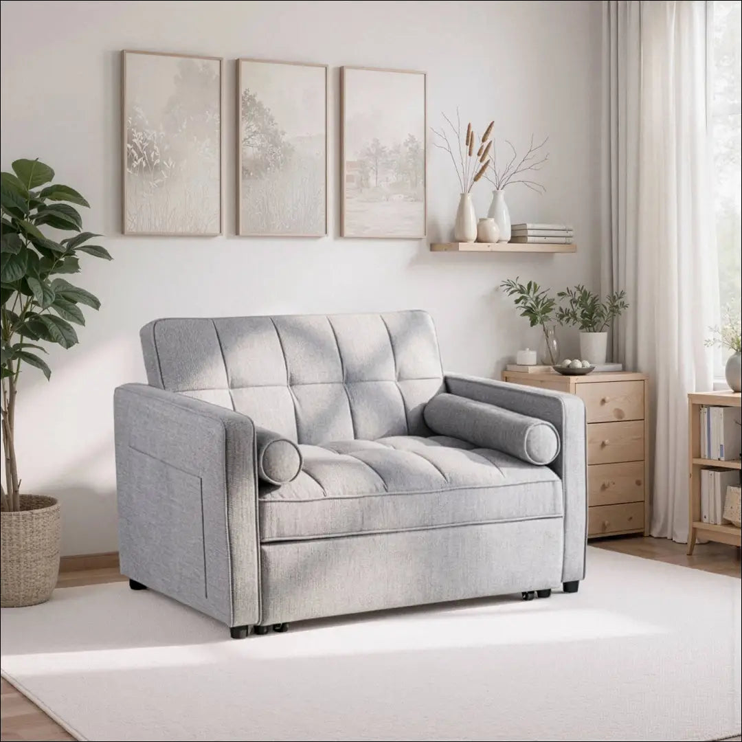 Išskleidžiamas fotelis su audiniu pilkos spalvos TE695 - €349 Save 15% __label:Pristatymas 5-14 d.d., elite, Fotele