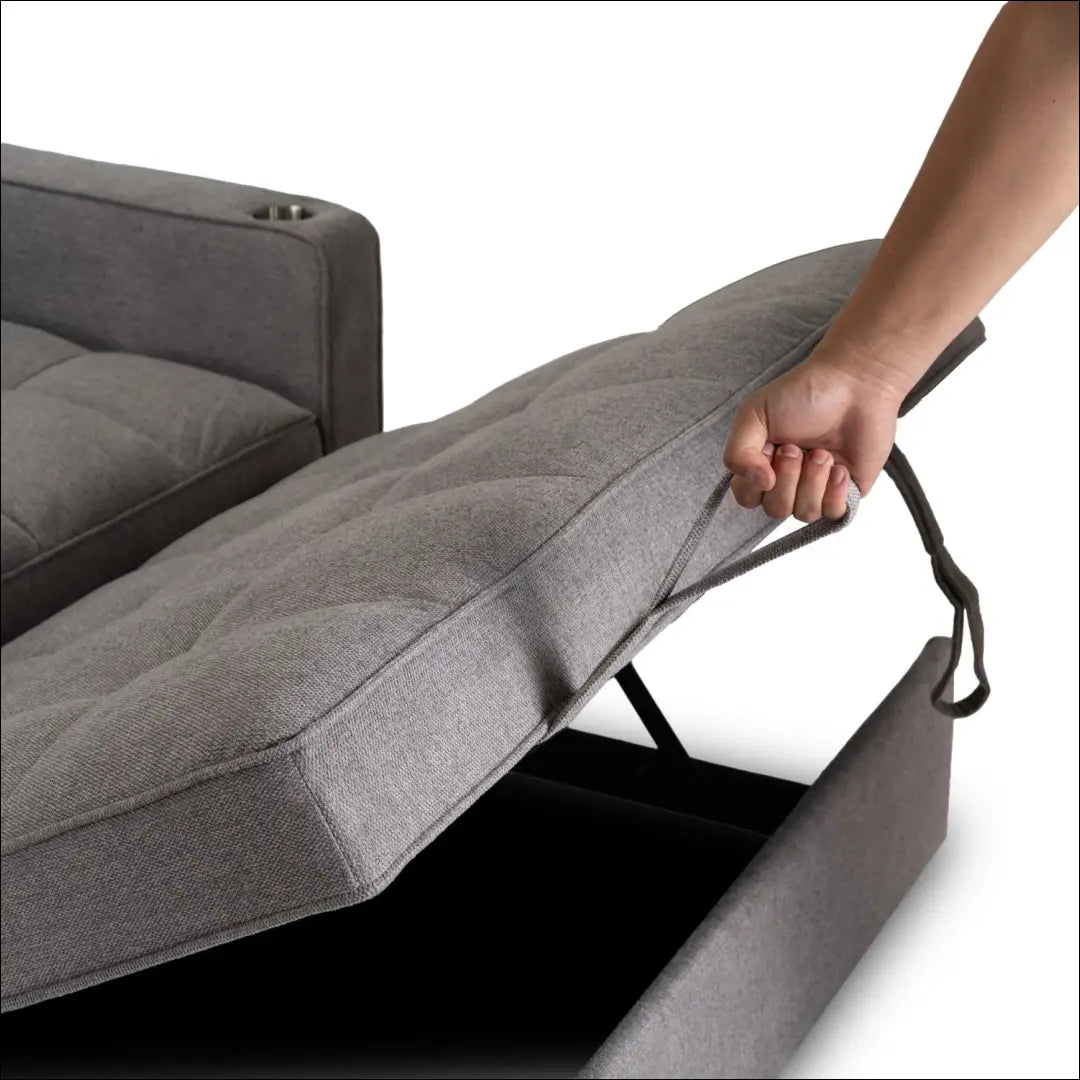 Išskleidžiamas fotelis su audiniu pilkos spalvos TE776 - €387 Save 15% __label:Pristatymas 5-14 d.d., elite, Fotele
