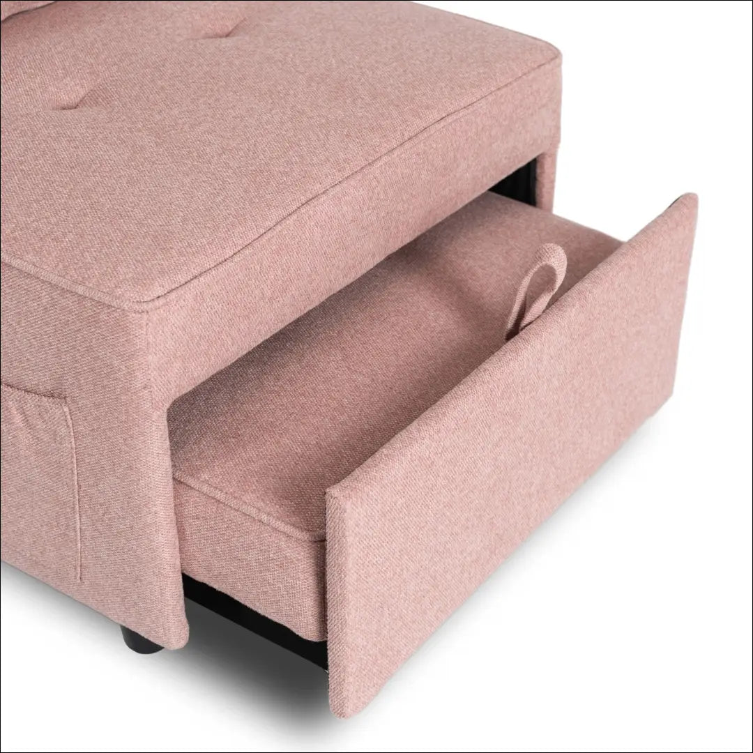Išskleidžiamas fotelis su audiniu rožinės spalvos / smėlio 67 cm TE668 - €168 Save 15% 100-200, __label:Pristatymas