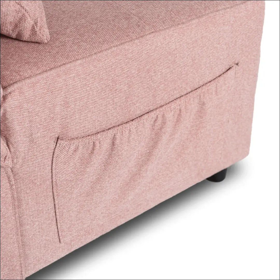 Išskleidžiamas fotelis su audiniu rožinės spalvos / smėlio 67 cm TE668 - €168 Save 15% 100-200, __label:Pristatymas