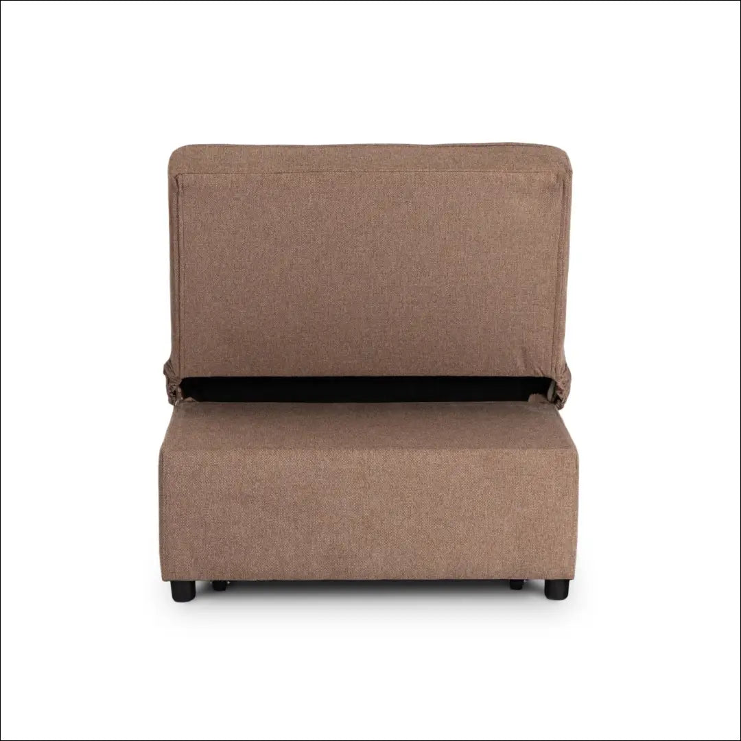 Išskleidžiamas fotelis su audiniu rudos spalvos / smėlio 80 cm TE849 - €290 Save 15% __label:Pristatymas 5-14 d.d.,