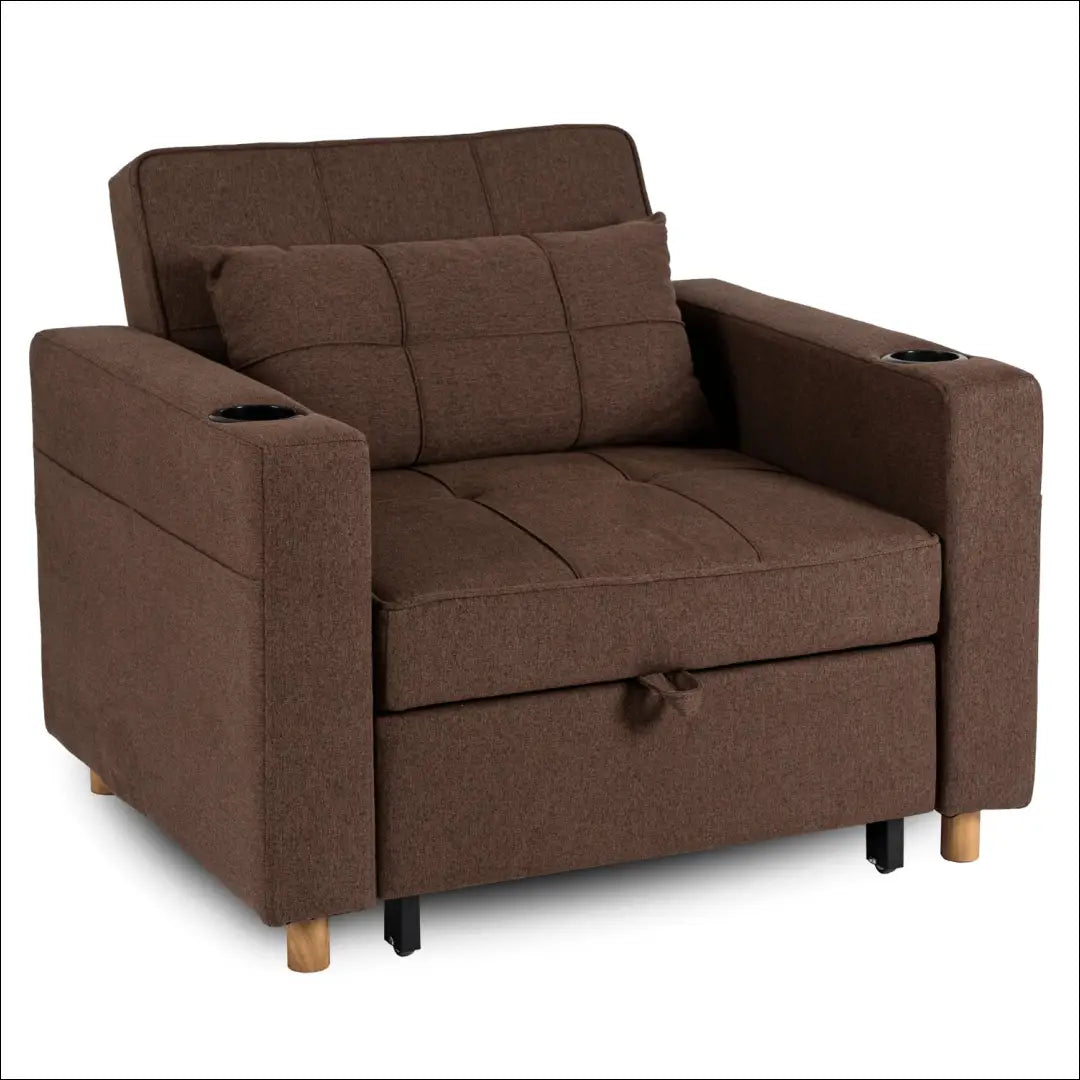 Išskleidžiamas fotelis su audiniu rudos spalvos TE298 - €327 Save 15% __label:Pristatymas 5-14 d.d., elite, Fotele