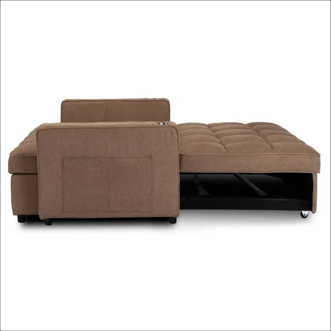Išskleidžiamas fotelis su audiniu rudos spalvos TE774 - €387 Save 15% __label:Pristatymas 5-14 d.d., elite, Fotele