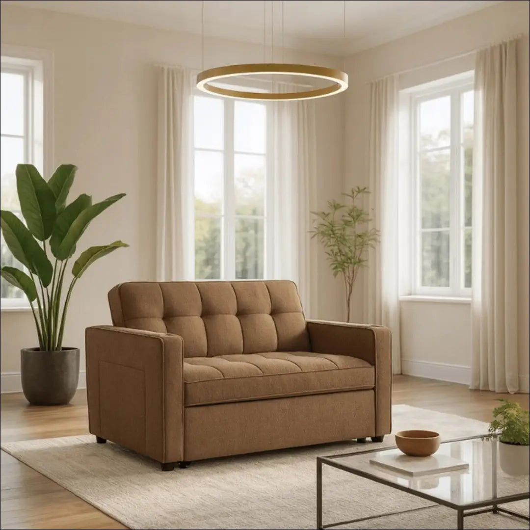 Išskleidžiamas fotelis su audiniu rudos spalvos TE774 - €387 Save 15% __label:Pristatymas 5-14 d.d., elite, Fotele