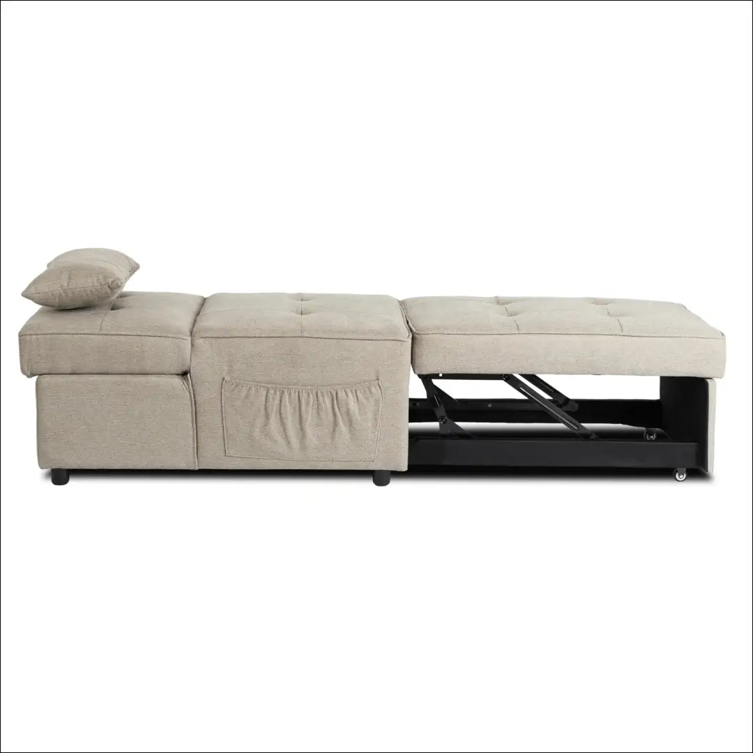 Išskleidžiamas fotelis su audiniu smėlio spalvos 67 cm TE667 - €235 Save 15% __label:Pristatymas 5-14 d.d., elite,