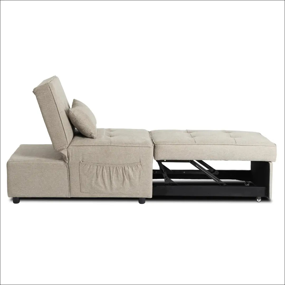 Išskleidžiamas fotelis su audiniu smėlio spalvos 67 cm TE667 - €235 Save 15% __label:Pristatymas 5-14 d.d., elite,