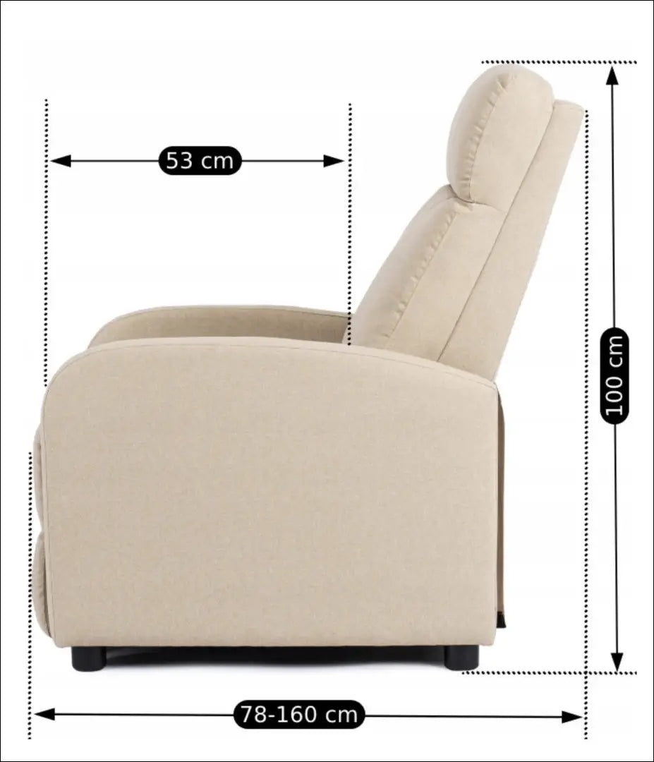 Išskleidžiamas fotelis su audiniu smėlio spalvos TE020 - €175 Save 15% 100-200, __label:Pristatymas 5-14 d.d., elite,