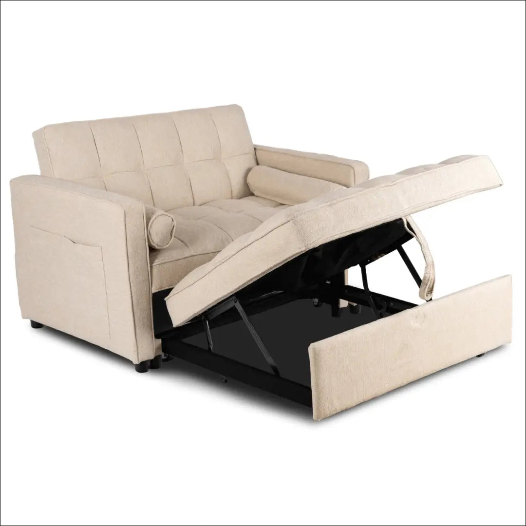 Išskleidžiamas fotelis su audiniu smėlio spalvos TE1052 - €349 Save 15% __label:Pristatymas 5-14 d.d., elite, Fotele