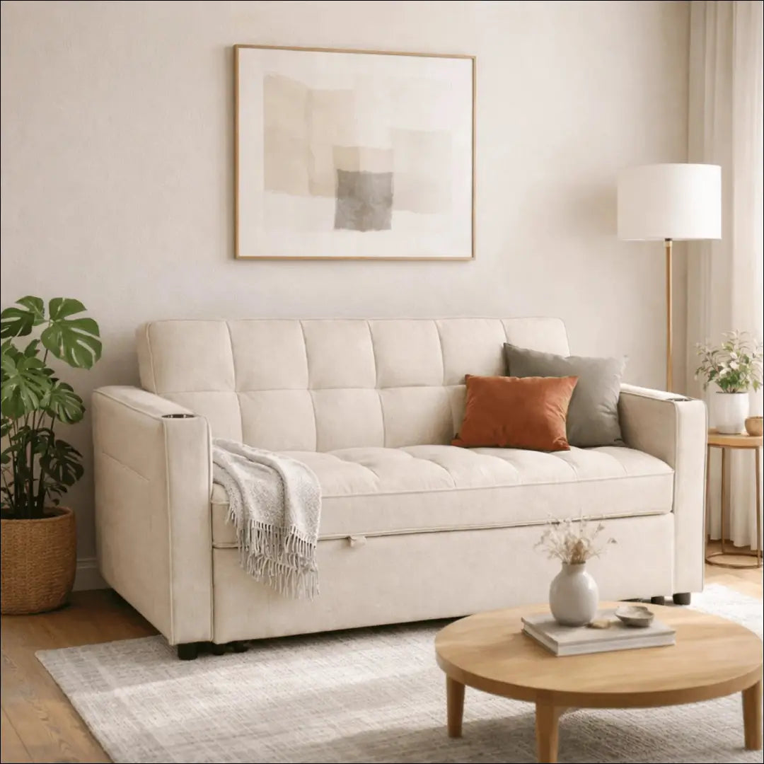 Išskleidžiamas fotelis su audiniu smėlio spalvos TE1245 - €470 Save 15% __label:Pristatymas 5-14 d.d., elite, Fotele
