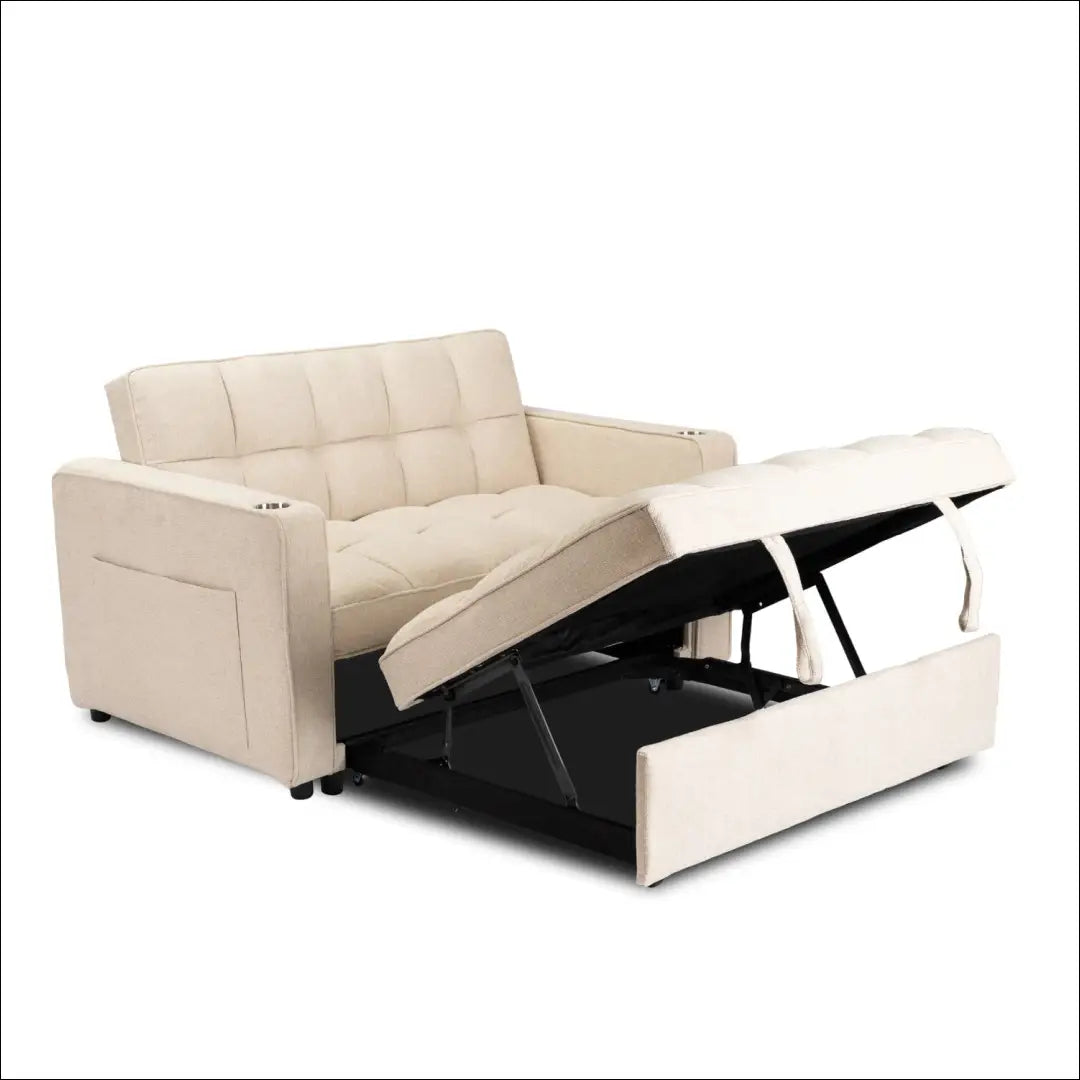 Išskleidžiamas fotelis su audiniu smėlio spalvos TE777 - €387 Save 15% __label:Pristatymas 5-14 d.d., elite, Fotele