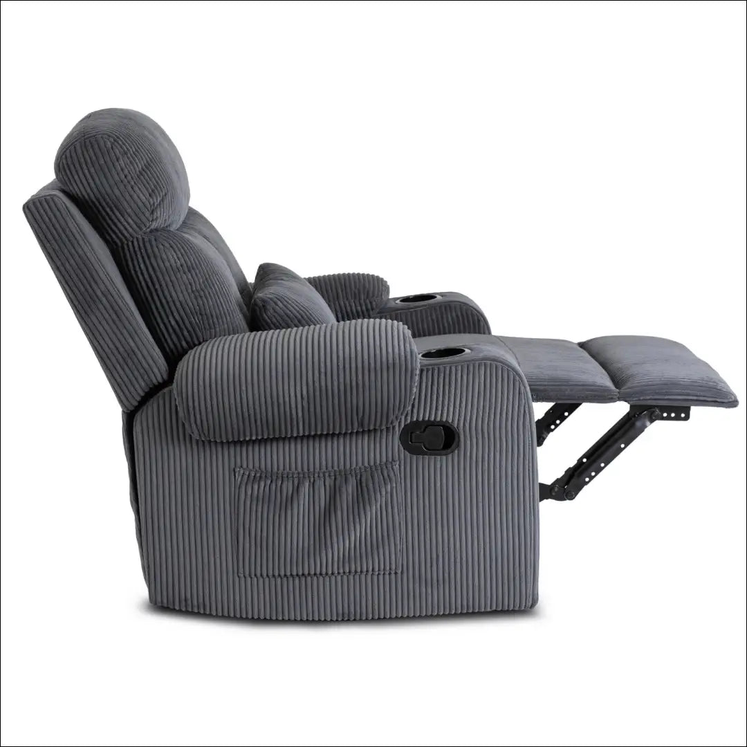 Išskleidžiamas fotelis su korduro audiniu pilkos spalvos TE455 - €371 Save 15% __label:Pristatymas 5-14 d.d., elite,