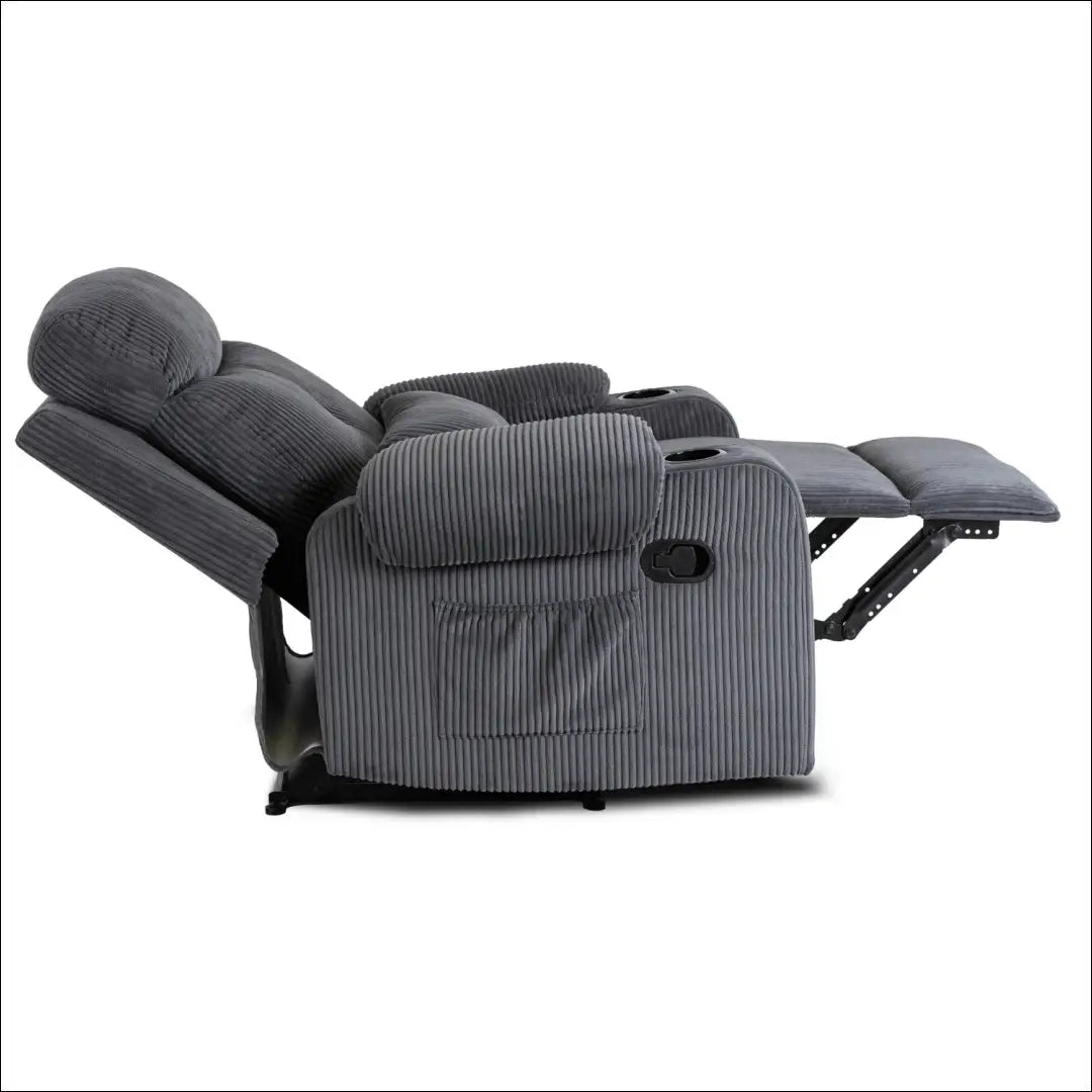 Išskleidžiamas fotelis su korduro audiniu pilkos spalvos TE455 - €371 Save 15% __label:Pristatymas 5-14 d.d., elite,