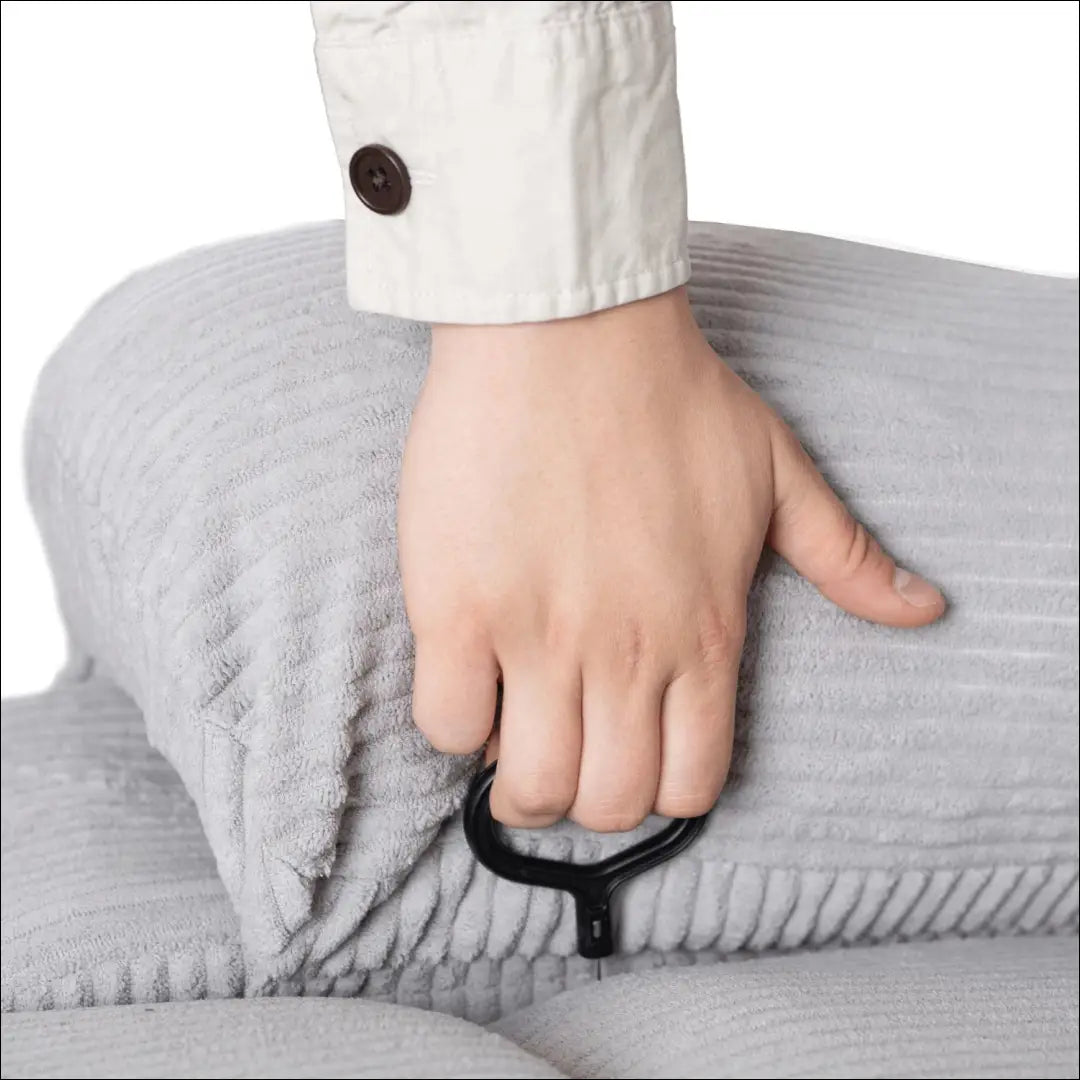 Išskleidžiamas fotelis su korduro audiniu pilkos spalvos TE579 - €311 Save 15% __label:Pristatymas 5-14 d.d., elite,