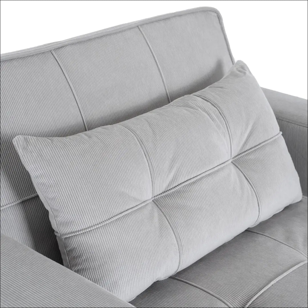 Išskleidžiamas fotelis su korduro audiniu pilkos spalvos TE891 - €327 Save 15% __label:Pristatymas 5-14 d.d., elite,