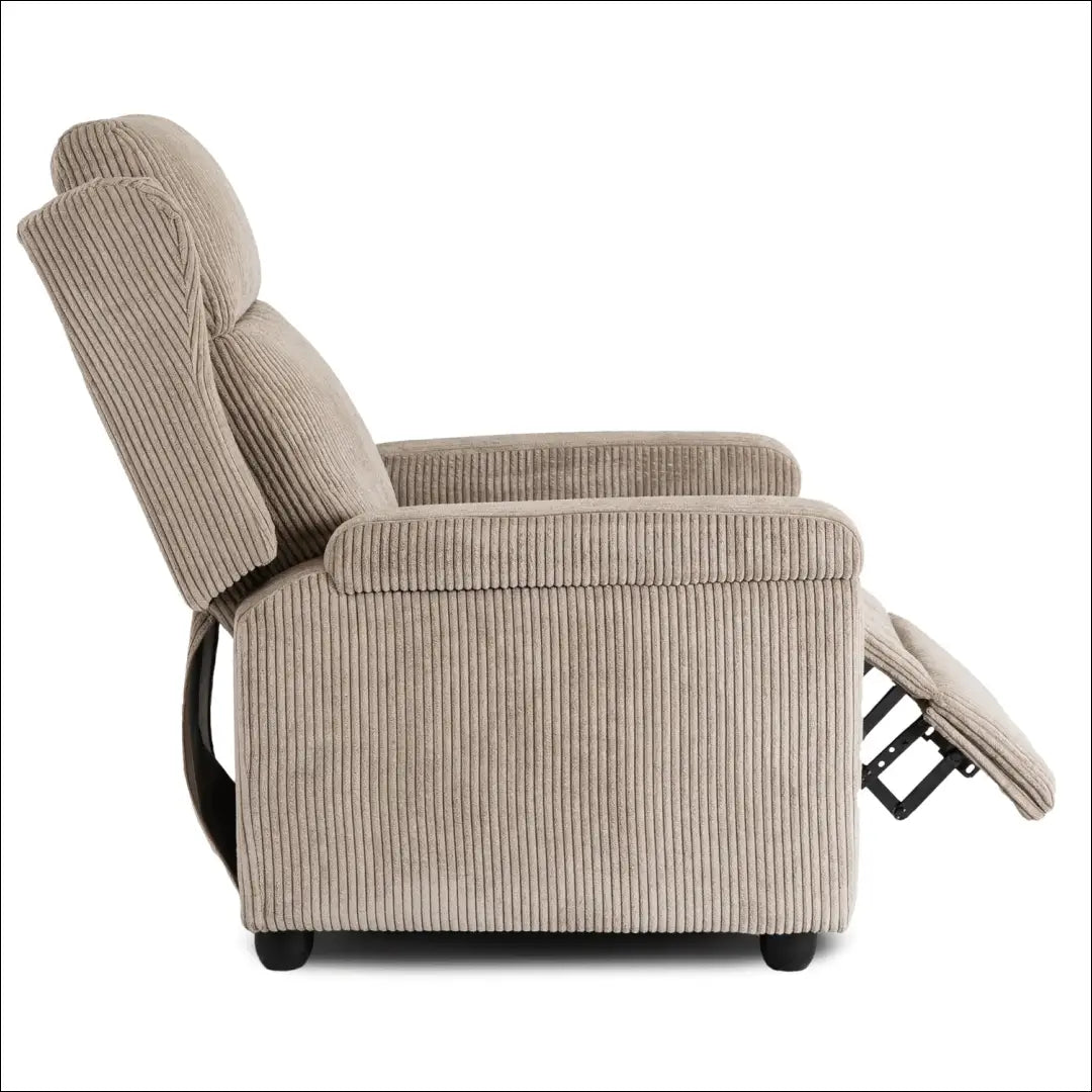 Išskleidžiamas fotelis su korduro audiniu smėlio spalvos TE559 - €223 Save 15% __label:Pristatymas 5-14 d.d., elite,