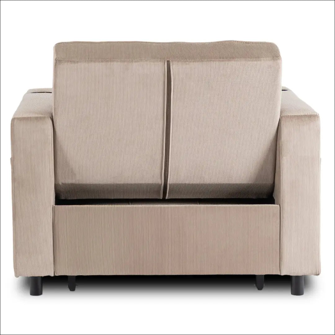 Išskleidžiamas fotelis su korduro audiniu smėlio spalvos TE887 - €327 Save 15% __label:Pristatymas 5-14 d.d., elite,