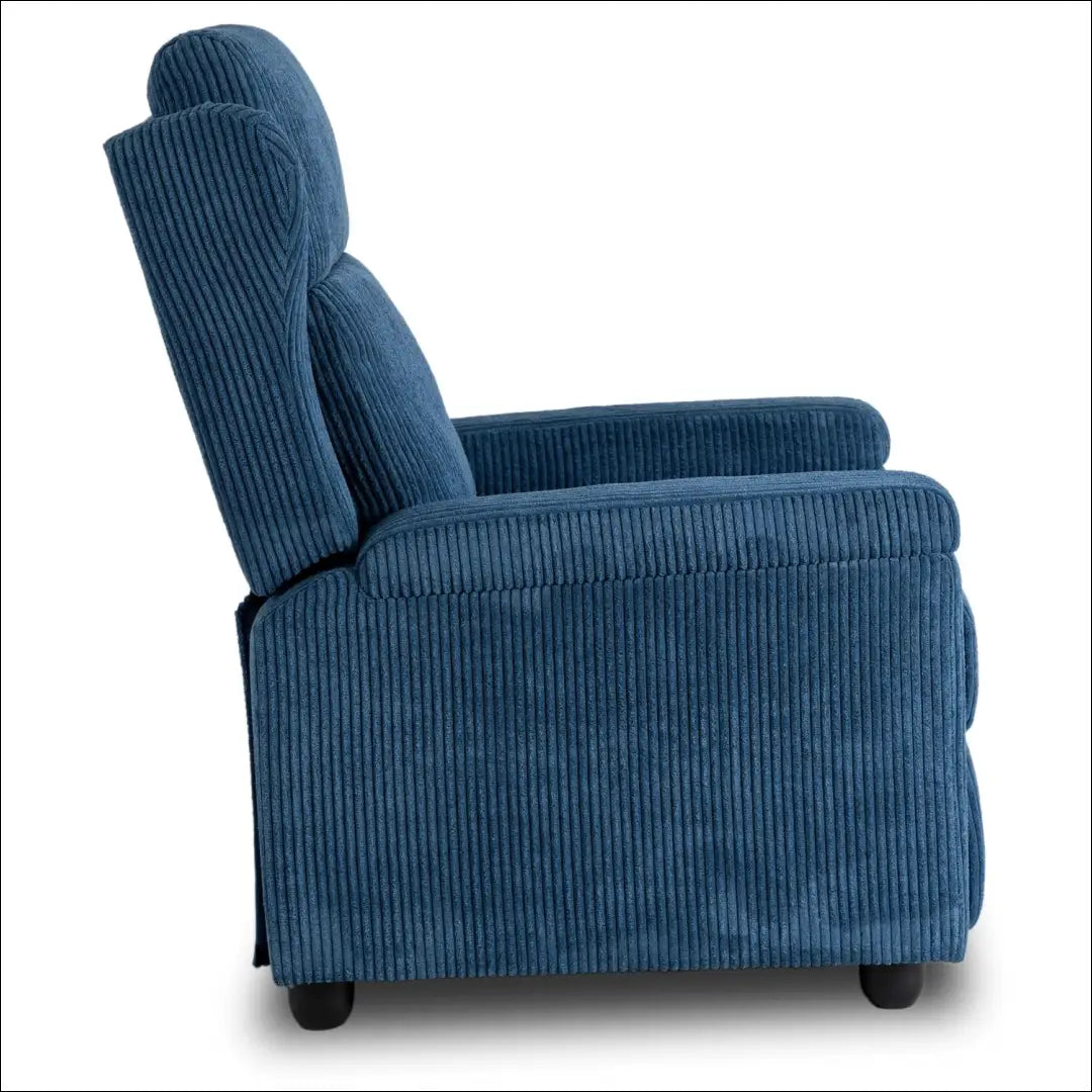 Išskleidžiamas fotelis su korduro audiniu tamsiai mėlynos spalvos TE558 - €223 Save 15% __label:Pristatymas 5-14 d.d.,