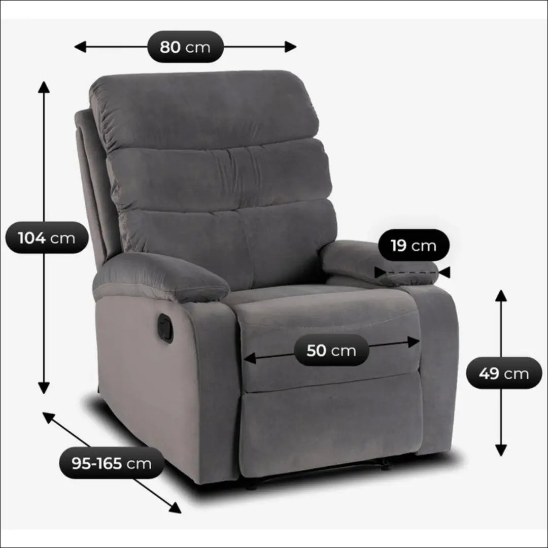 Išskleidžiamas fotelis MI935 - €261 Save 10% __label:Pristatymas 1-2 d.d., color-pilka, foteliai, material-aksomas,