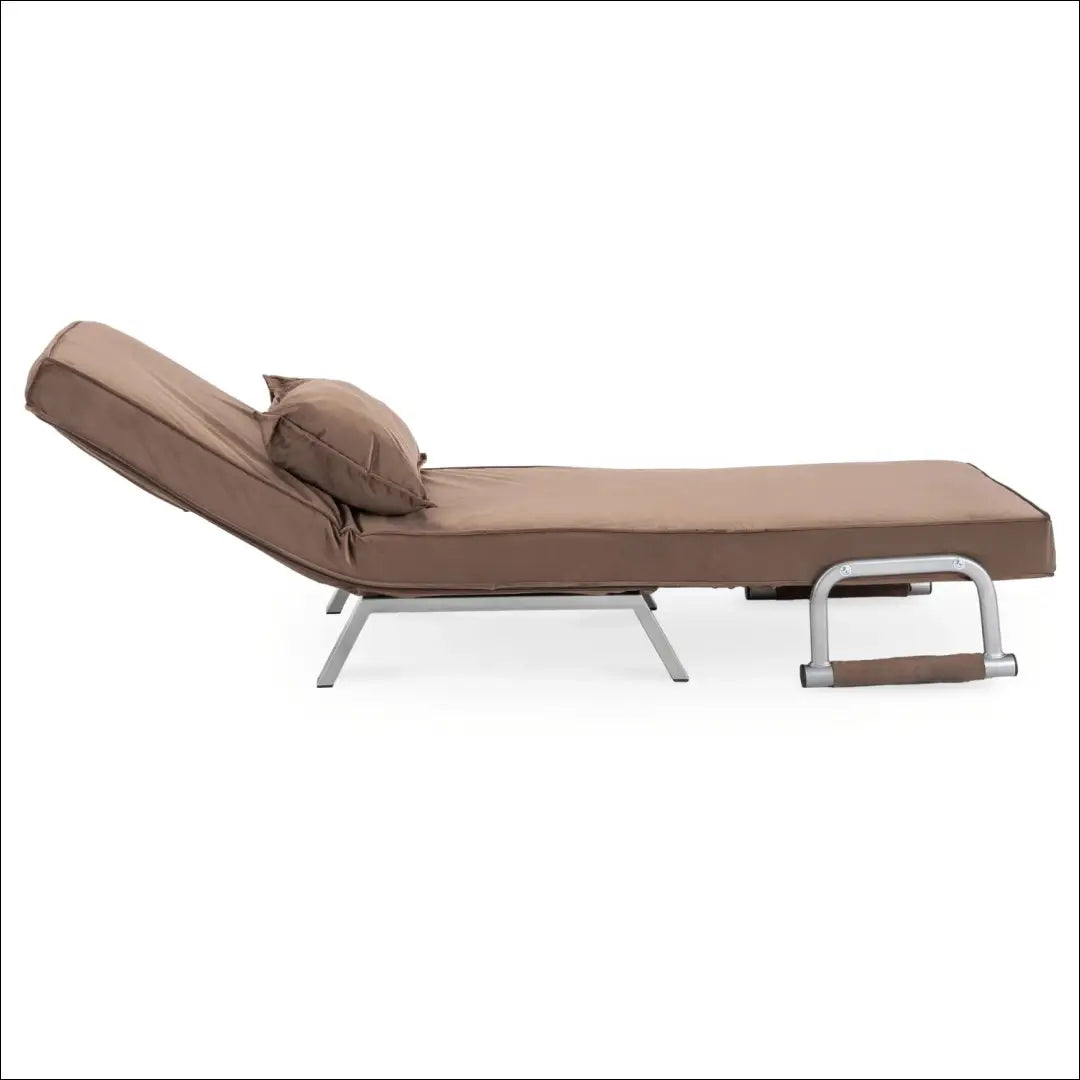 Išskleidžiamas fotelis su veliūro audiniu rudos spalvos TE812 - €176 Save 15% 100-200, __label:Pristatymas 5-14 d.d.,