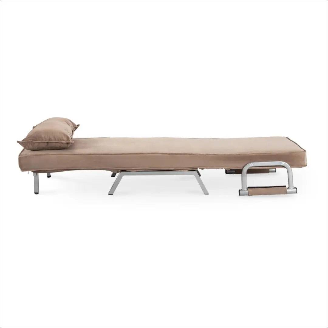 Išskleidžiamas fotelis su veliūro audiniu smėlio spalvos TE813 - €182 Save 15% 100-200, __label:Pristatymas 5-14 d.d.,