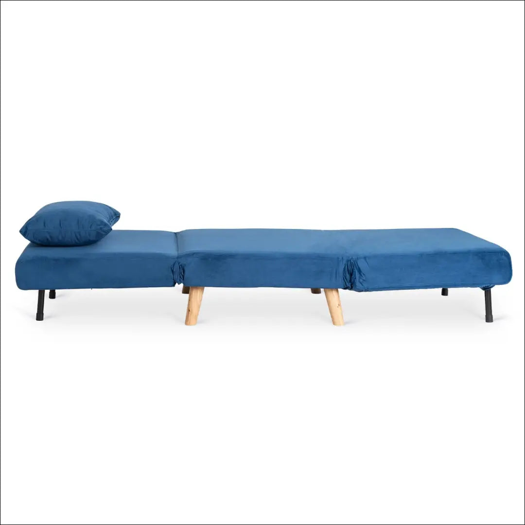 Išskleidžiamas fotelis su veliūro audiniu tamsiai mėlynos spalvos TE401 - €251 Save 15% __label:Pristatymas 5-14 d.d.,