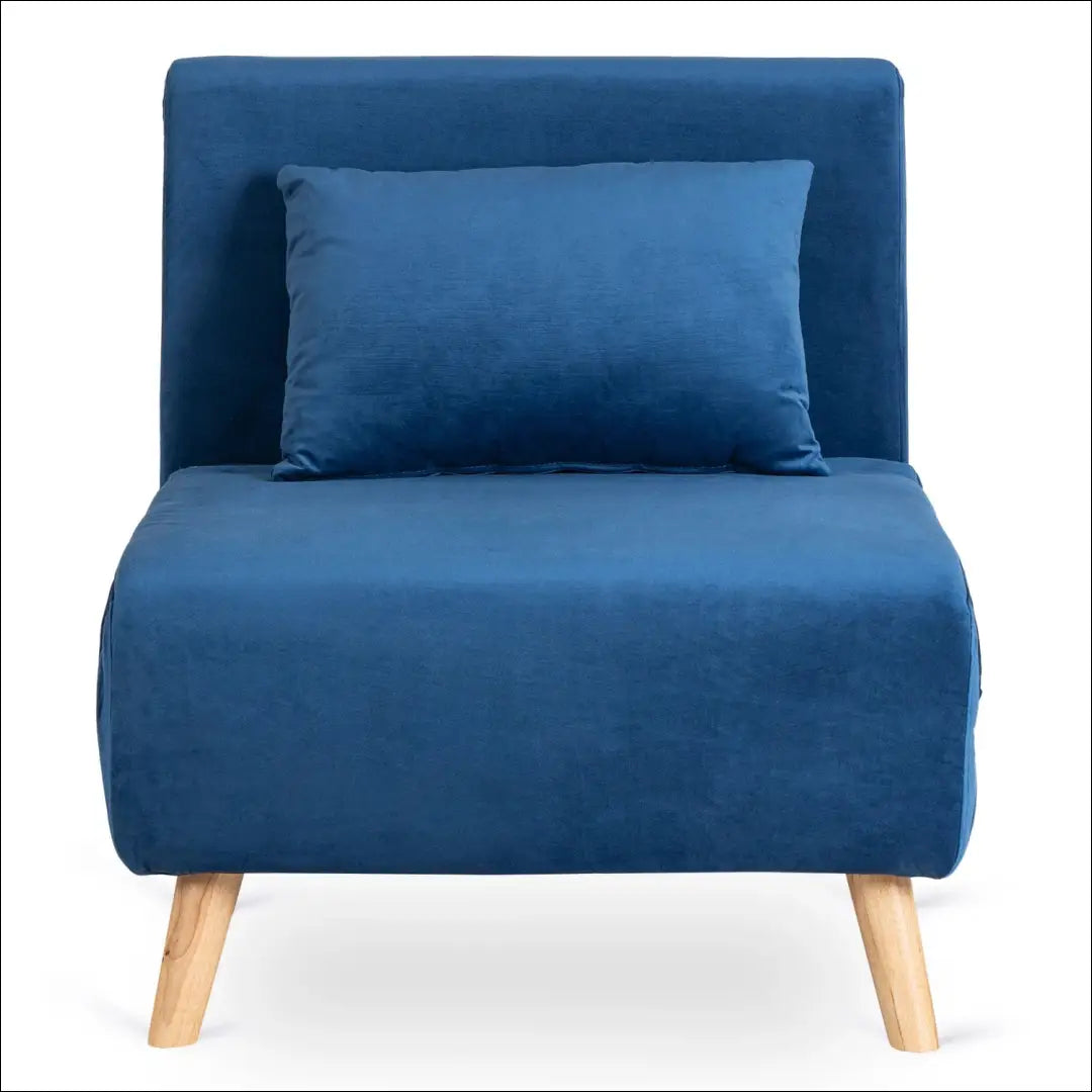 Išskleidžiamas fotelis su veliūro audiniu tamsiai mėlynos spalvos TE401 - €251 Save 15% __label:Pristatymas 5-14 d.d.,