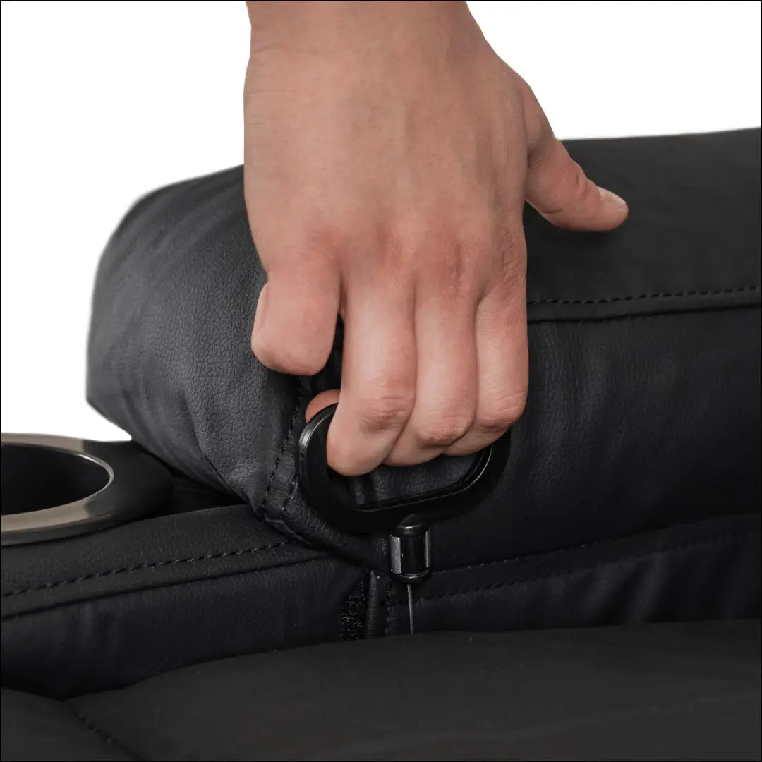 Išskleidžiamas masažinis fotelis iš eko odos juodos spalvos TE001 - €334 Save 15% __label:Pristatymas 5-14 d.d., elite,