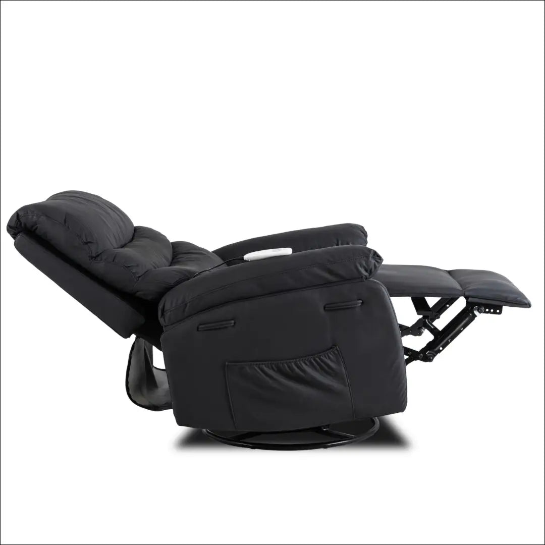 Išskleidžiamas masažinis fotelis iš eko odos juodos spalvos TE627 - €261 Save 15% __label:Pristatymas 5-14 d.d., elite,