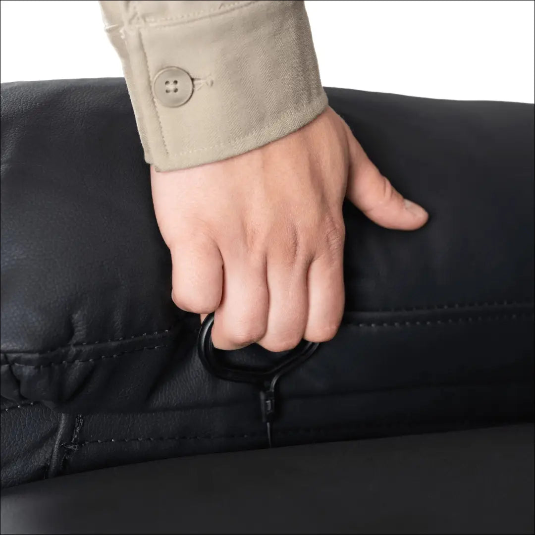 Išskleidžiamas masažinis fotelis iš eko odos juodos spalvos TE627 - €261 Save 15% __label:Pristatymas 5-14 d.d., elite,