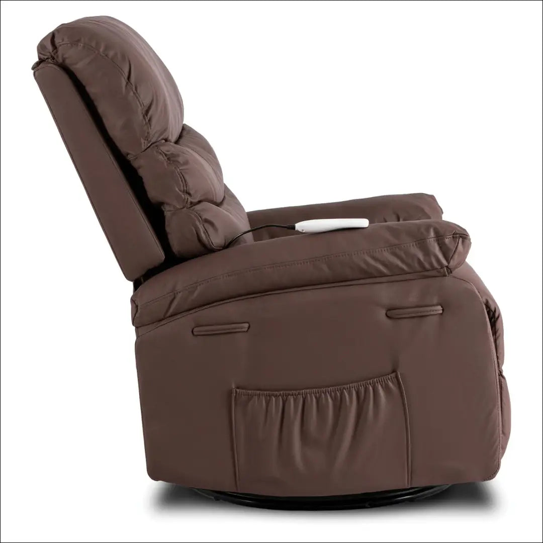 Išskleidžiamas masažinis fotelis iš eko odos rudos spalvos TE626 - €366 Save 15% __label:Pristatymas 5-14 d.d., elite,