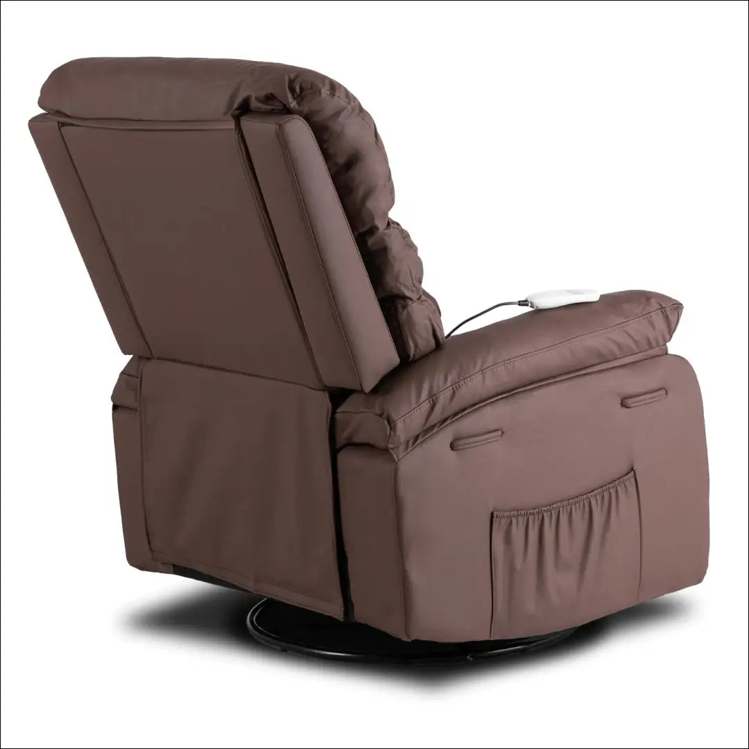 Išskleidžiamas masažinis fotelis iš eko odos rudos spalvos TE626 - €366 Save 15% __label:Pristatymas 5-14 d.d., elite,