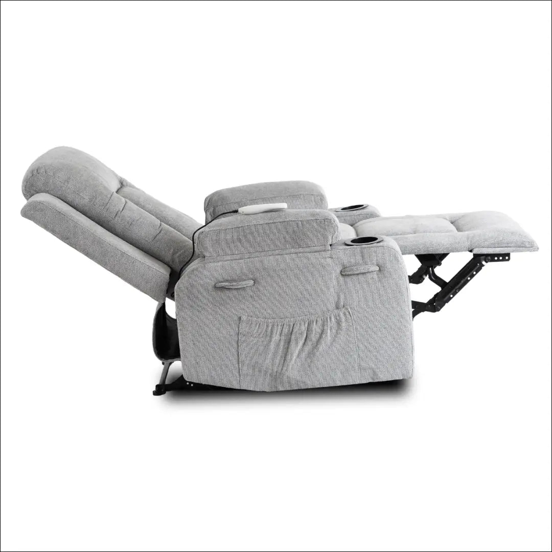 Išskleidžiamas masažinis fotelis su audiniu pilkos spalvos TE018 - €334 Save 15% __label:Pristatymas 5-14 d.d., elite,