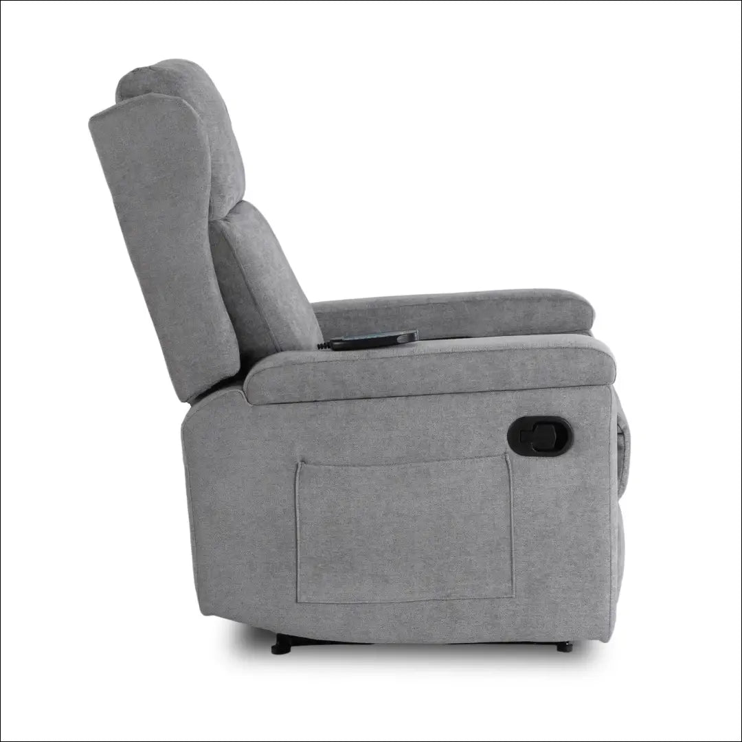 Išskleidžiamas masažinis fotelis su audiniu pilkos spalvos TE822 - €319 Save 15% __label:Pristatymas 5-14 d.d., elite,