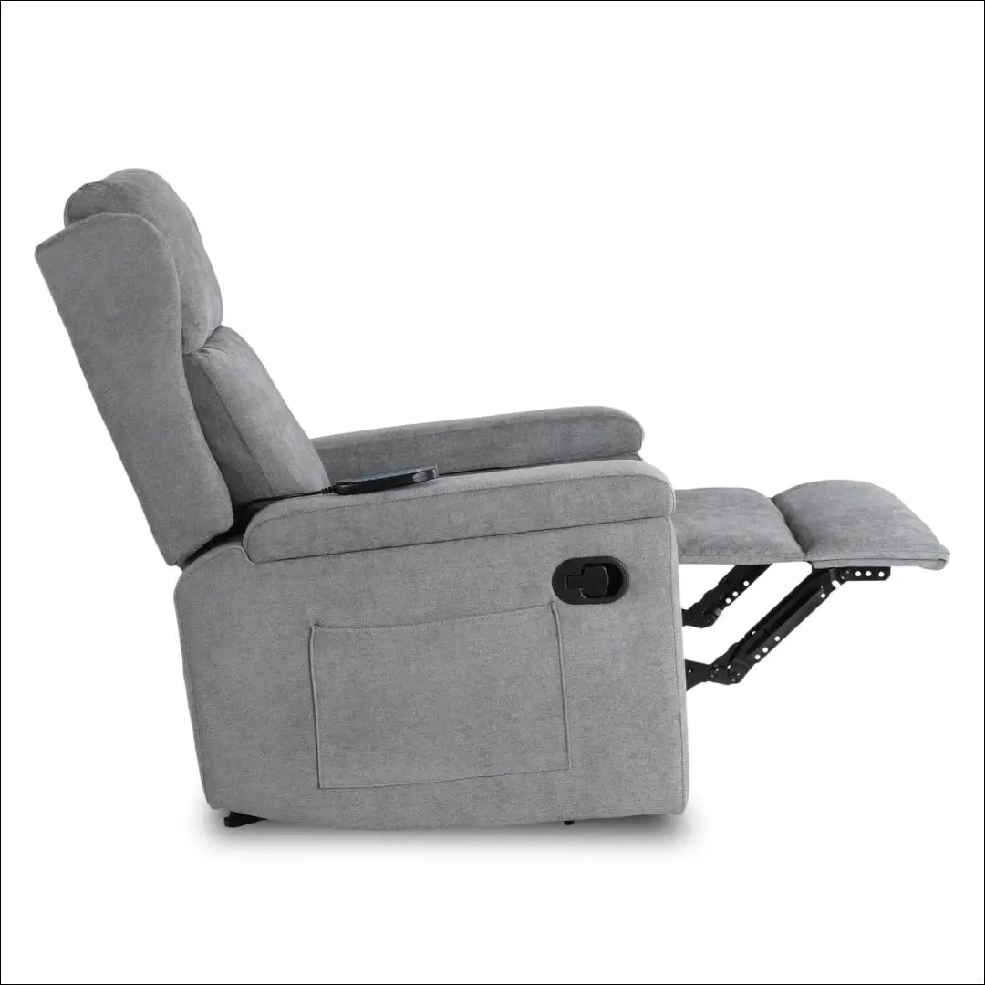 Išskleidžiamas masažinis fotelis su audiniu pilkos spalvos TE822 - €319 Save 15% __label:Pristatymas 5-14 d.d., elite,