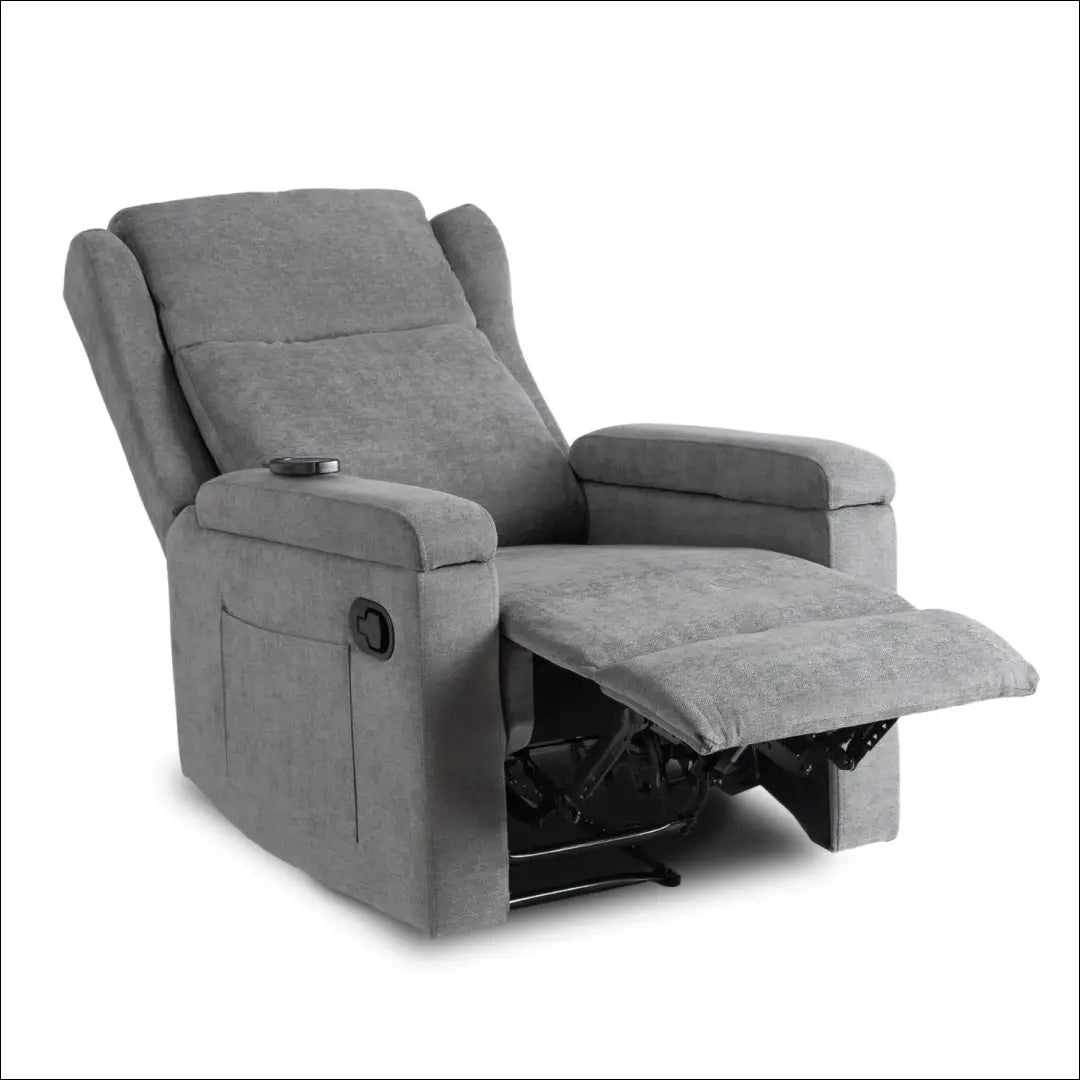 Išskleidžiamas masažinis fotelis su audiniu pilkos spalvos TE822 - €319 Save 15% __label:Pristatymas 5-14 d.d., elite,