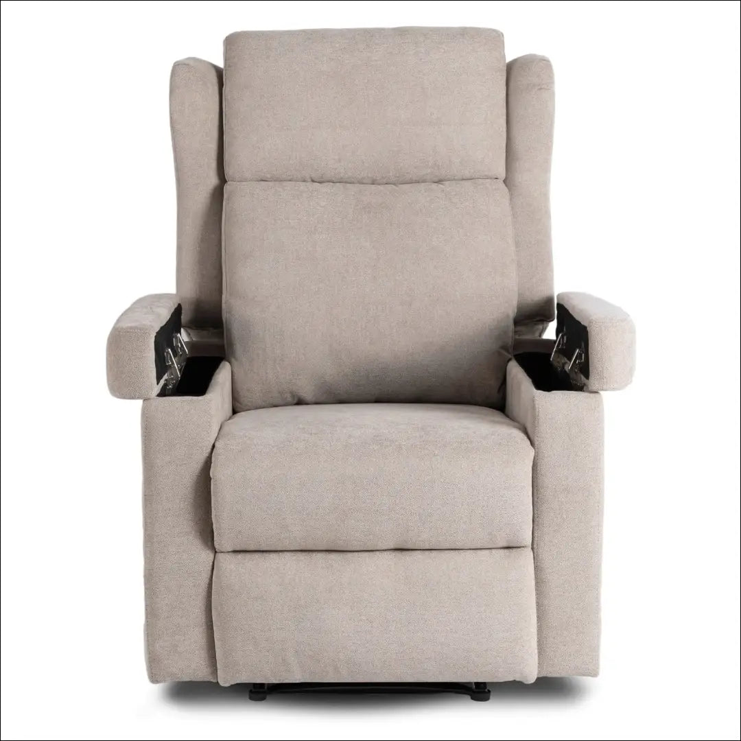 Išskleidžiamas masažinis fotelis su audiniu smėlio spalvos TE818 - €319 Save 15% __label:Pristatymas 5-14 d.d., elite,