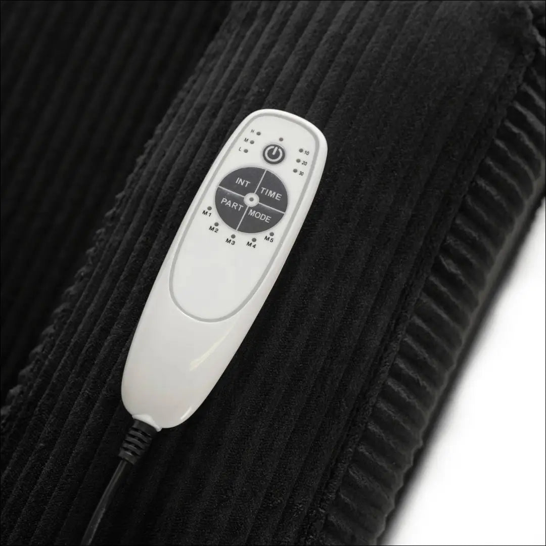 Išskleidžiamas masažinis fotelis su korduro audiniu juodos spalvos TE678 - €323 Save 15% __label:Pristatymas 5-14 d.d.,