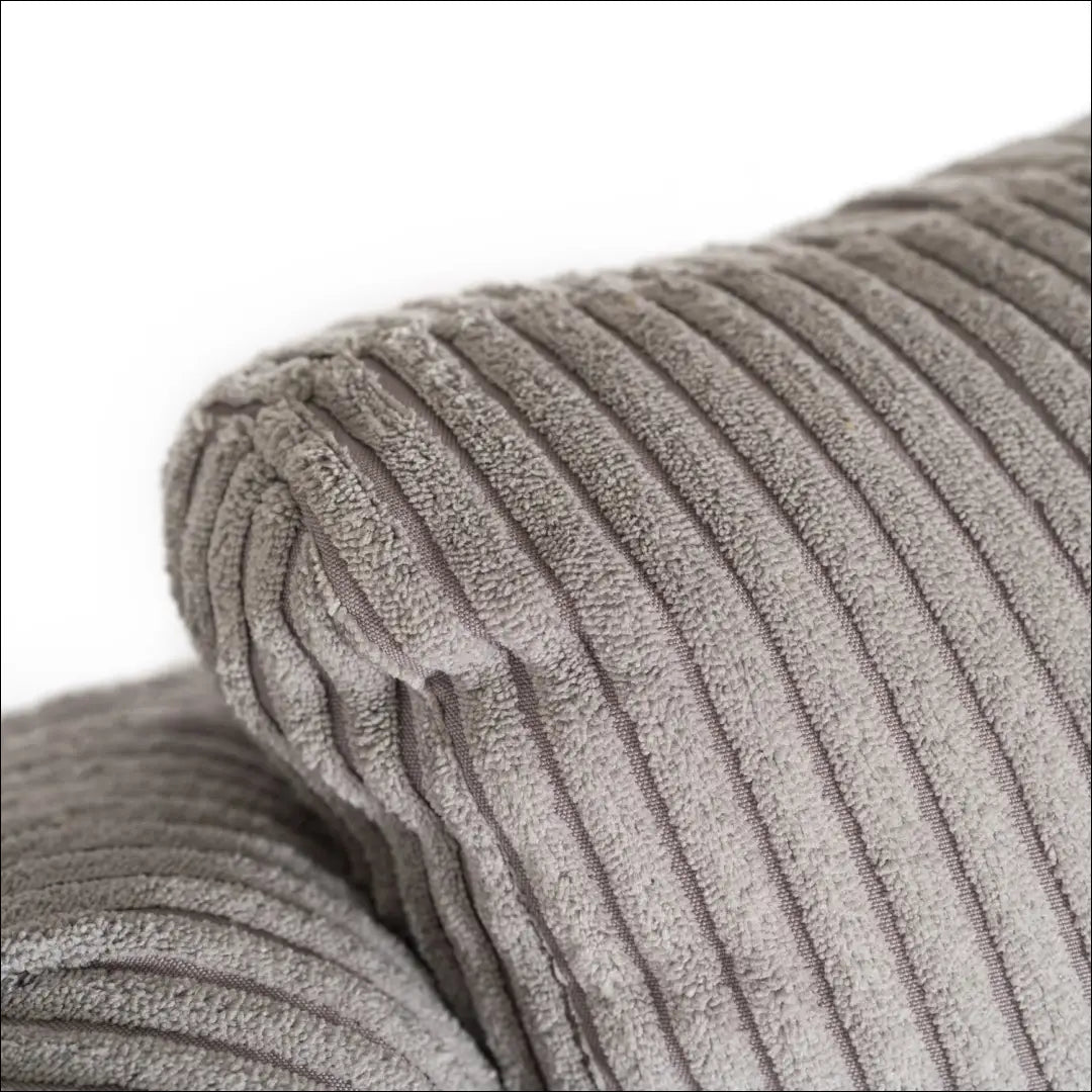 Išskleidžiamas masažinis fotelis su korduro audiniu pilkos spalvos / smėlio TE821 - €319 Save 15% __label:Pristatymas