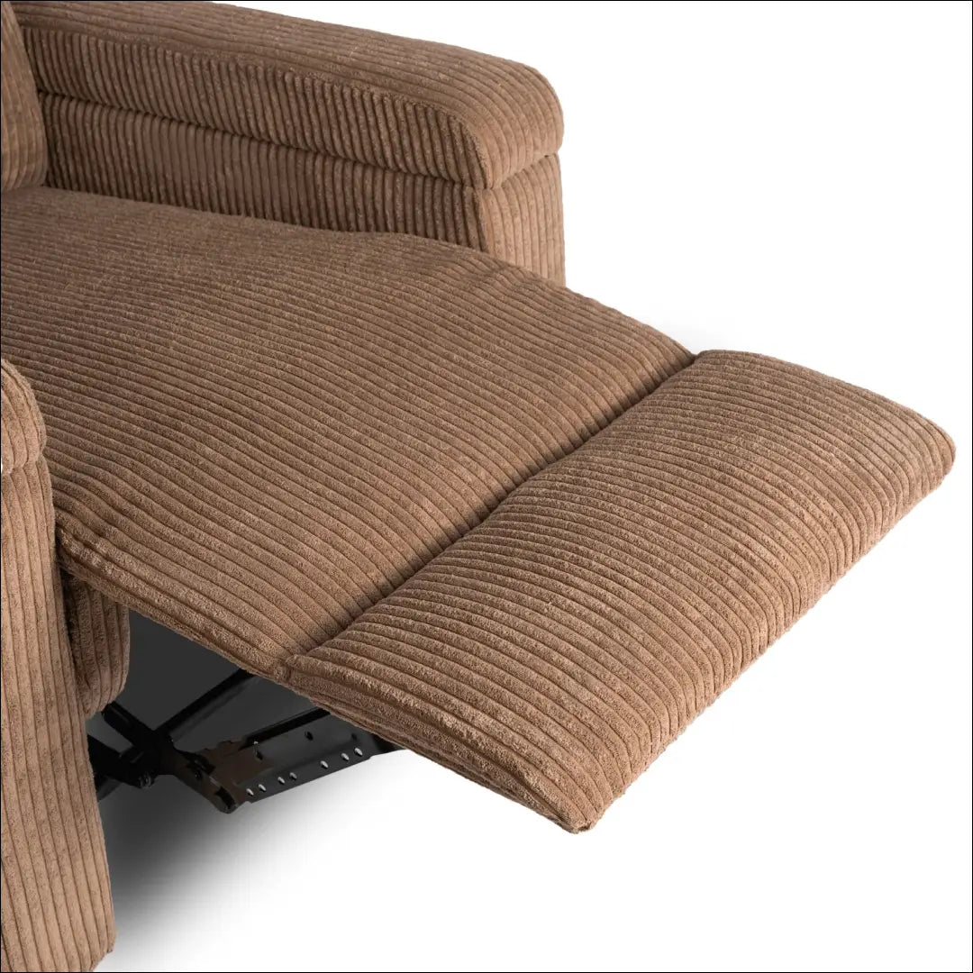 Išskleidžiamas masažinis fotelis su korduro audiniu rudos spalvos TE817 - €319 Save 15% __label:Pristatymas 5-14 d.d.,