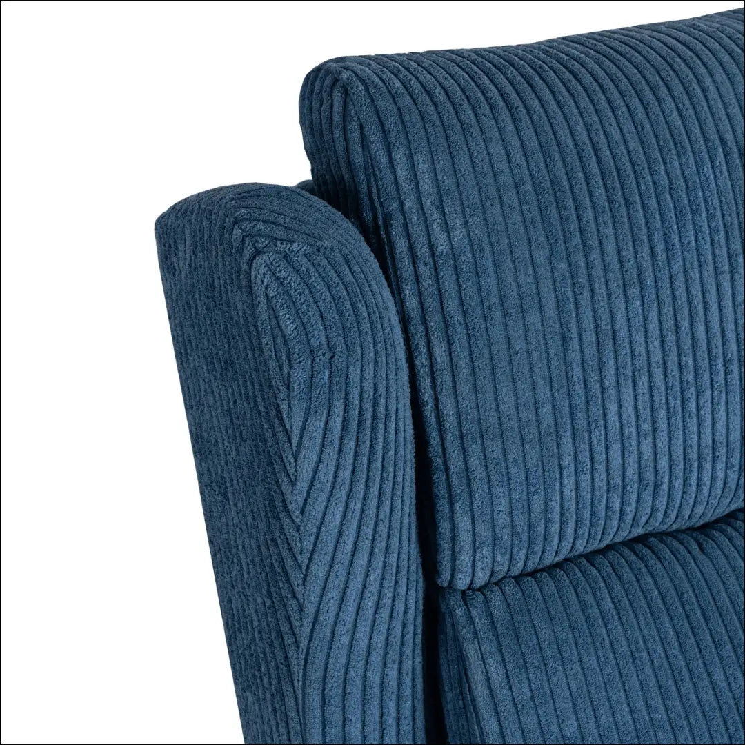 Išskleidžiamas masažinis fotelis su korduro audiniu tamsiai mėlynos spalvos TE820 - €319 Save 15% __label:Pristatymas