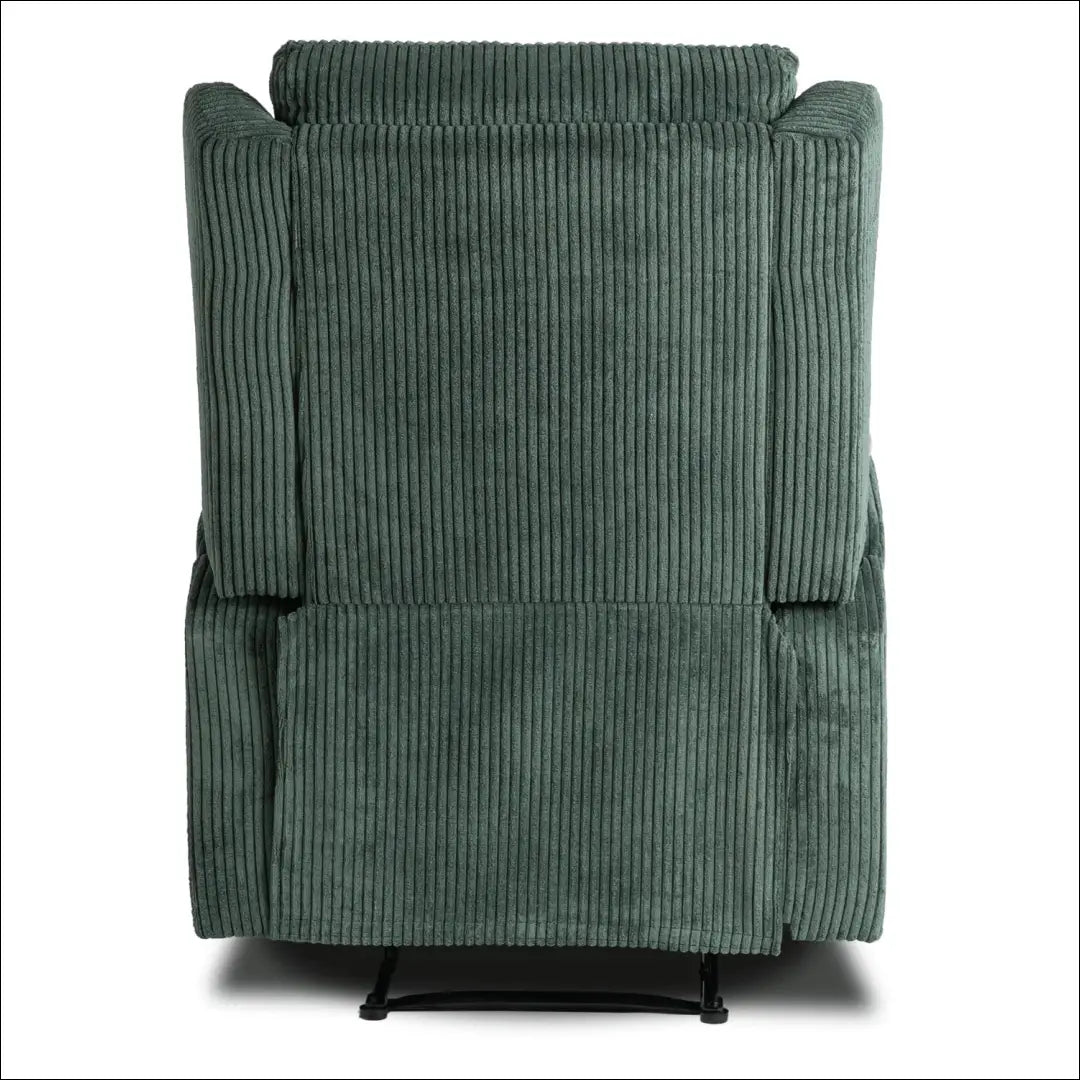 Išskleidžiamas masažinis fotelis su korduro audiniu žalios spalvos TE816 - €319 Save 15% __label:Pristatymas 5-14 d.d.,